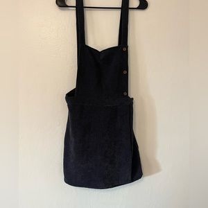 Navy corduroy pinafore dress medium